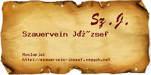 Szauervein József névjegykártya