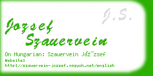 jozsef szauervein business card